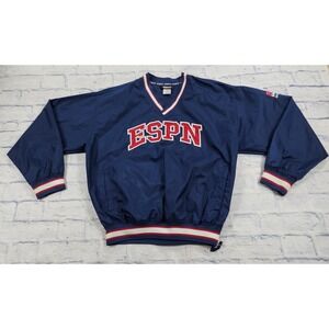 ESPN Disney Pullover Jacket MENS M Windbreaker Zip Size Pockets VINTAGE